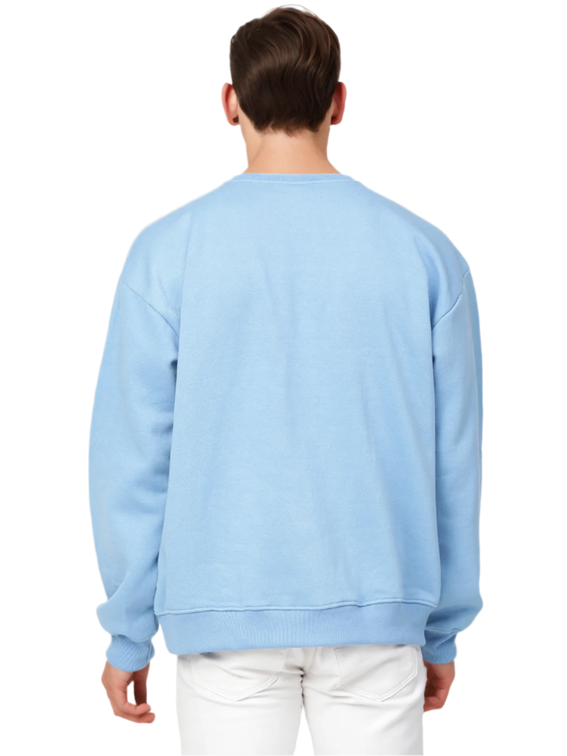 Hemsters Blue Knitted Full Sleevs Sweatshirt For Men