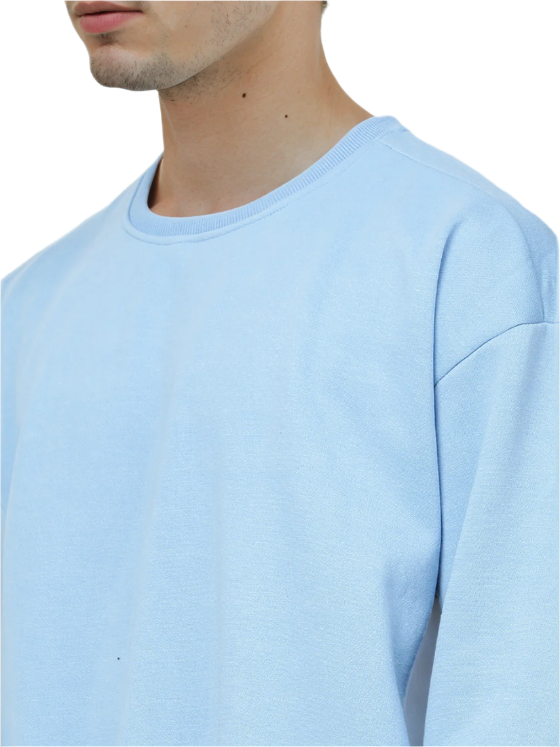 Hemsters Blue Knitted Full Sleevs Sweatshirt For Men