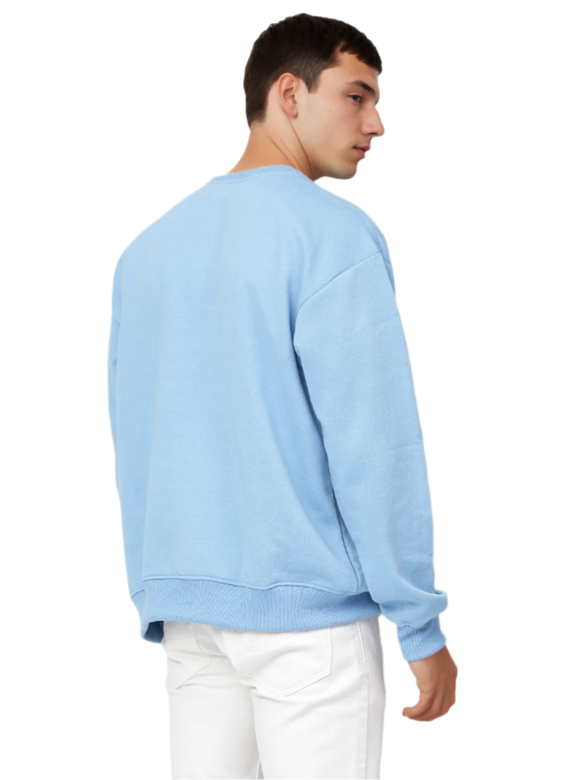 Hemsters Blue Knitted Full Sleevs Sweatshirt For Men