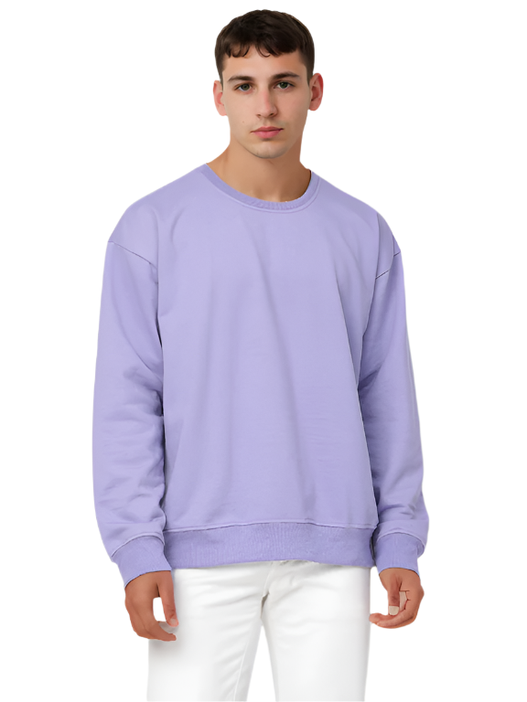 Hemsters  Lavender Knitted Full Sleevs Sweatshirt For Men