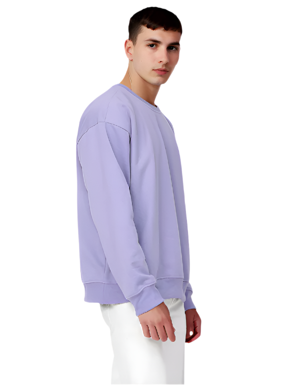 Hemsters  Lavender Knitted Full Sleevs Sweatshirt For Men