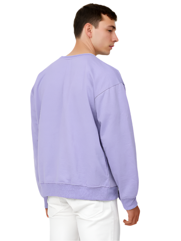 Hemsters  Lavender Knitted Full Sleevs Sweatshirt For Men