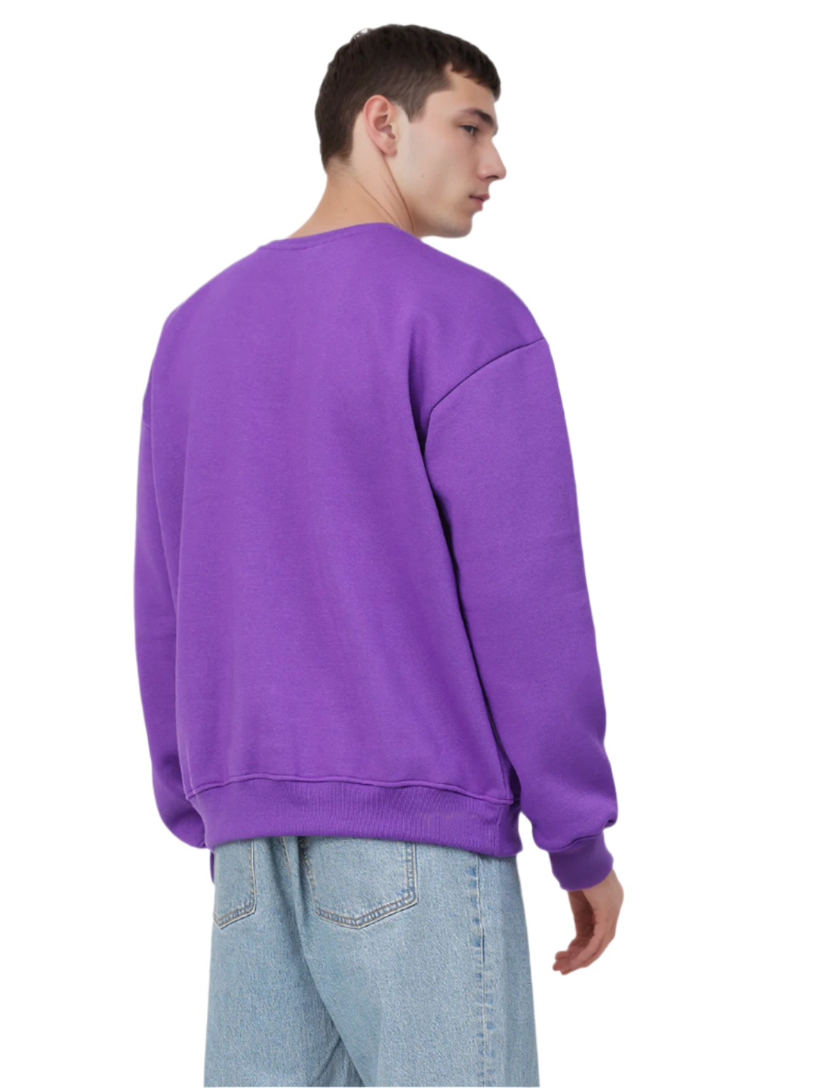 Hemsters Purple Knitted Full Sleevs Sweatshirt For Men