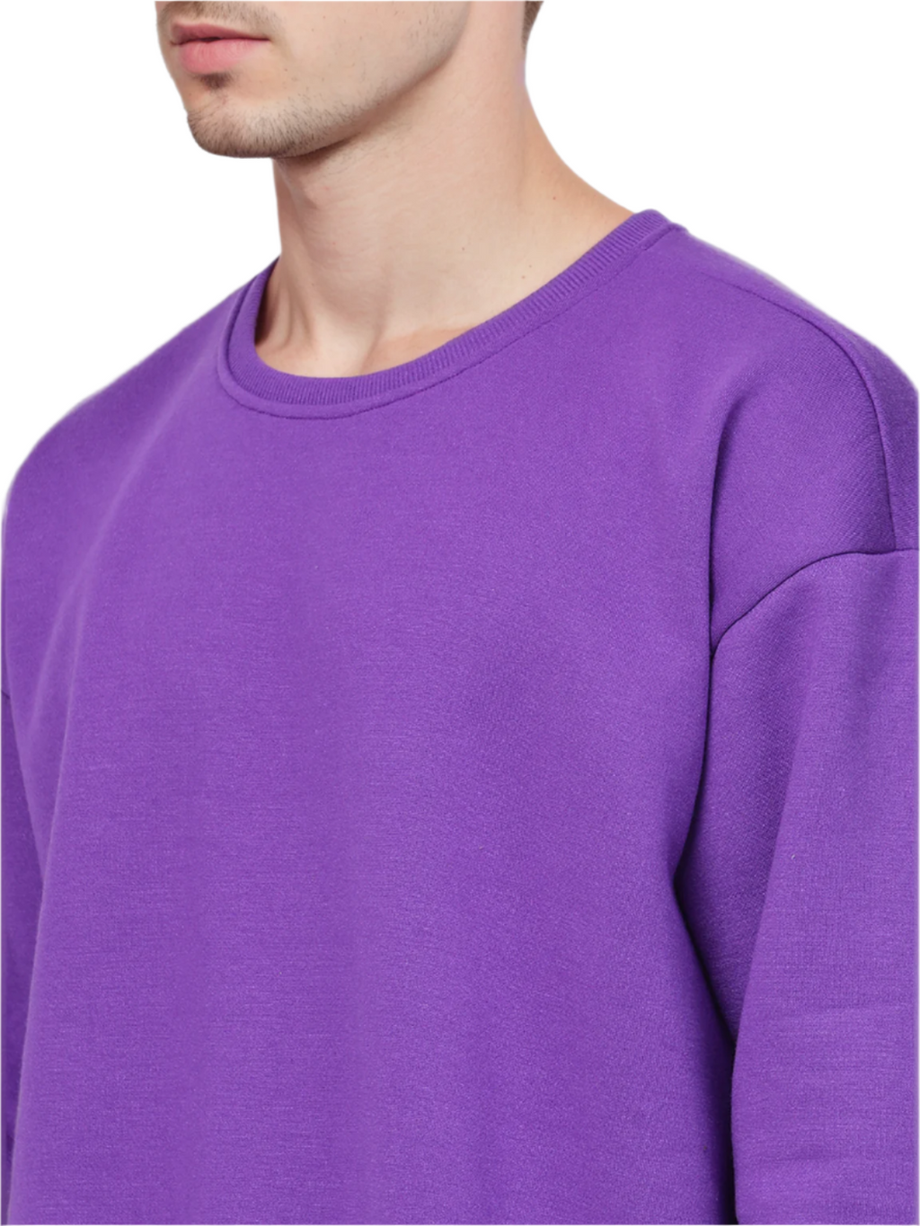 Purple Knitted Full Sleevs Sweatshirt