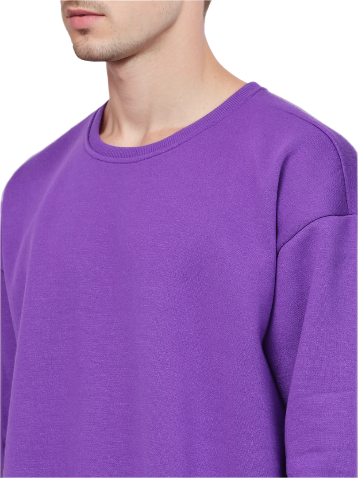 Purple Knitted Full Sleevs Sweatshirt