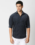 Hemsters Dark Grey Half Sleeve Relaxed Shirt