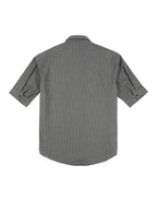 Hemsters Grey Corduroy Half Sleeve Relaxed Shirt
