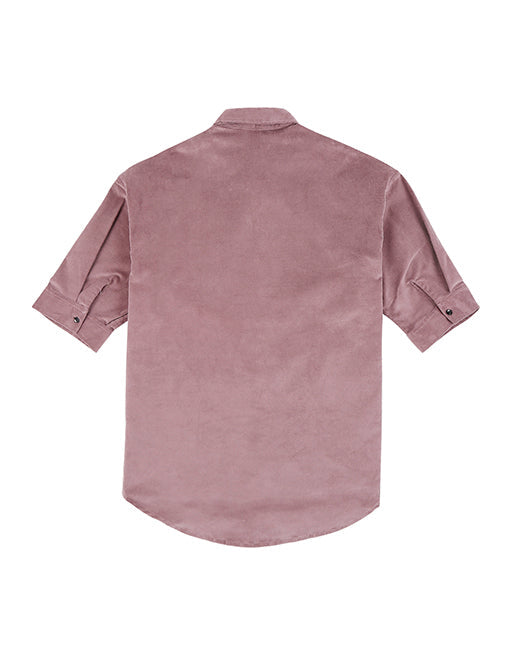Hemsters Pink Corduroy Half Sleeve Relaxed Shirt