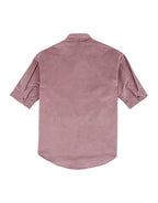 Hemsters Pink Corduroy Half Sleeve Relaxed Shirt
