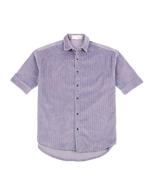 Hemsters Lilac Corduroy Half Sleeve Relaxed Shirt