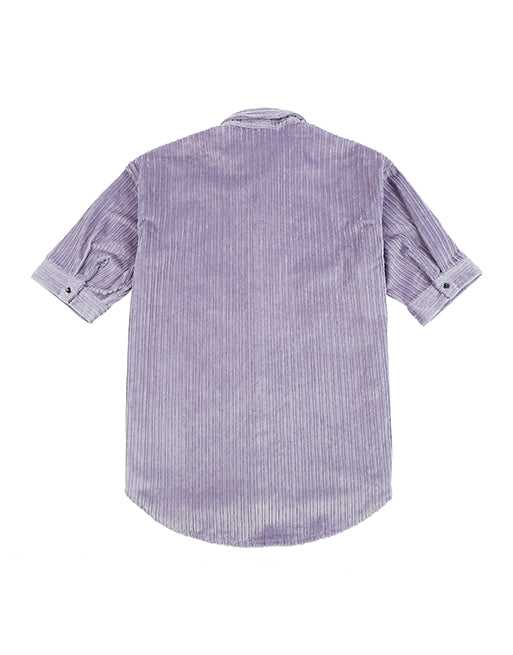 Hemsters Lilac Corduroy Half Sleeve Relaxed Shirt