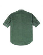Hemsters Olive Green Half Sleeve Relaxed Shirt