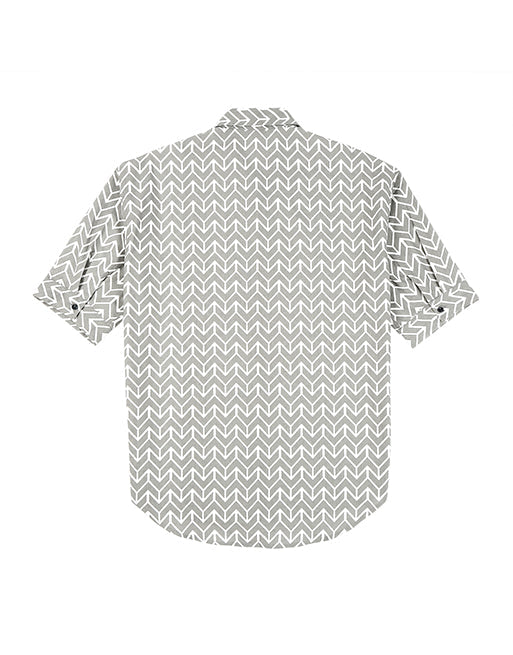 Hemsters Cream Printed Relaxed Fit Shirt