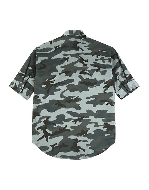 Hemsters Camouflage Print Half Sleeve Shirt