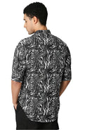 White Printed Half Sleeve Shirt