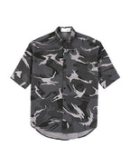 Hemsters Grey Camouflage Half Sleeve Shirt