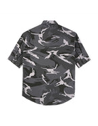Hemsters Grey Camouflage Half Sleeve Shirt