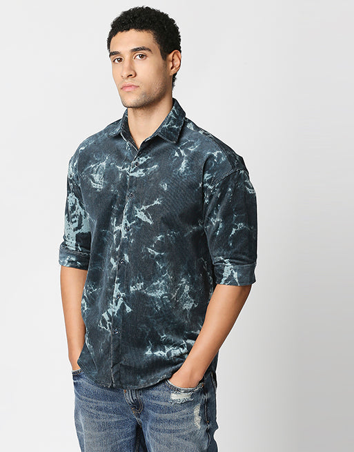 Hemsters Tie Die Corduroy Half Sleeve Shirt