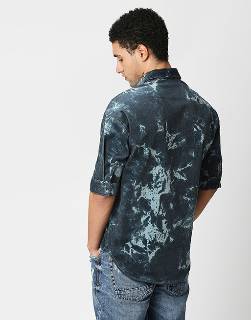 Hemsters Tie Die Corduroy Half Sleeve Shirt