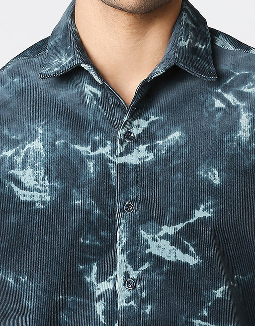Hemsters Tie Die Corduroy Half Sleeve Shirt