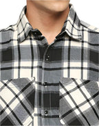 Cream and Black Overwear Shirt