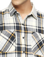 Beige & Grey Overwear Shirt