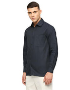 Dark Blue Overwear Shirt For Mens