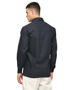 Dark Blue Overwear Shirt For Mens