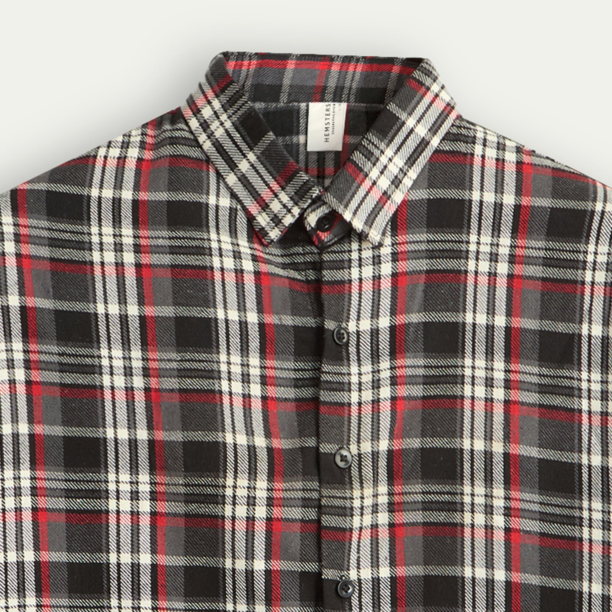 Hemsters Grey & Red Full Sleeves Checked Shirt