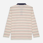 Cream Stripe Full Sleeve Collar Tshirt