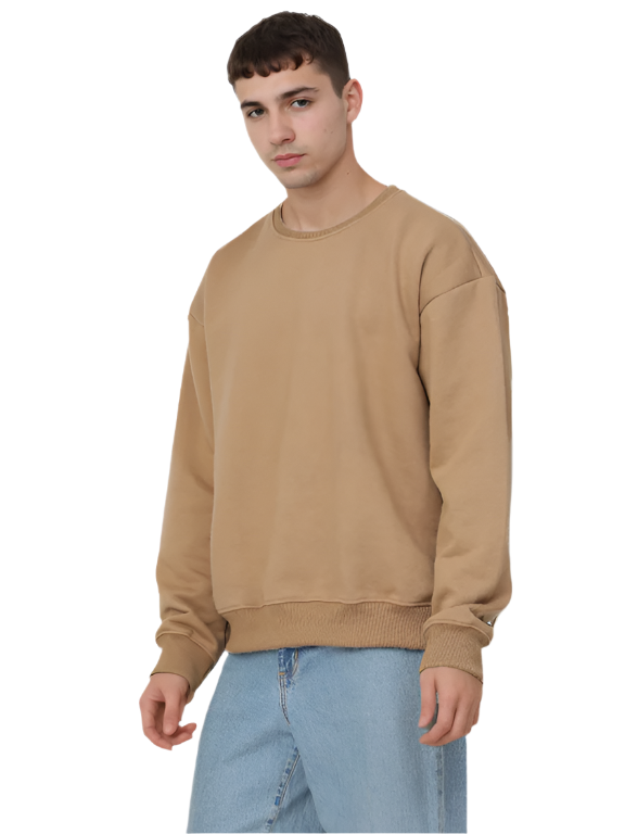 Hemsters Brown Knitted Full Sleevs Sweatshirt For Men