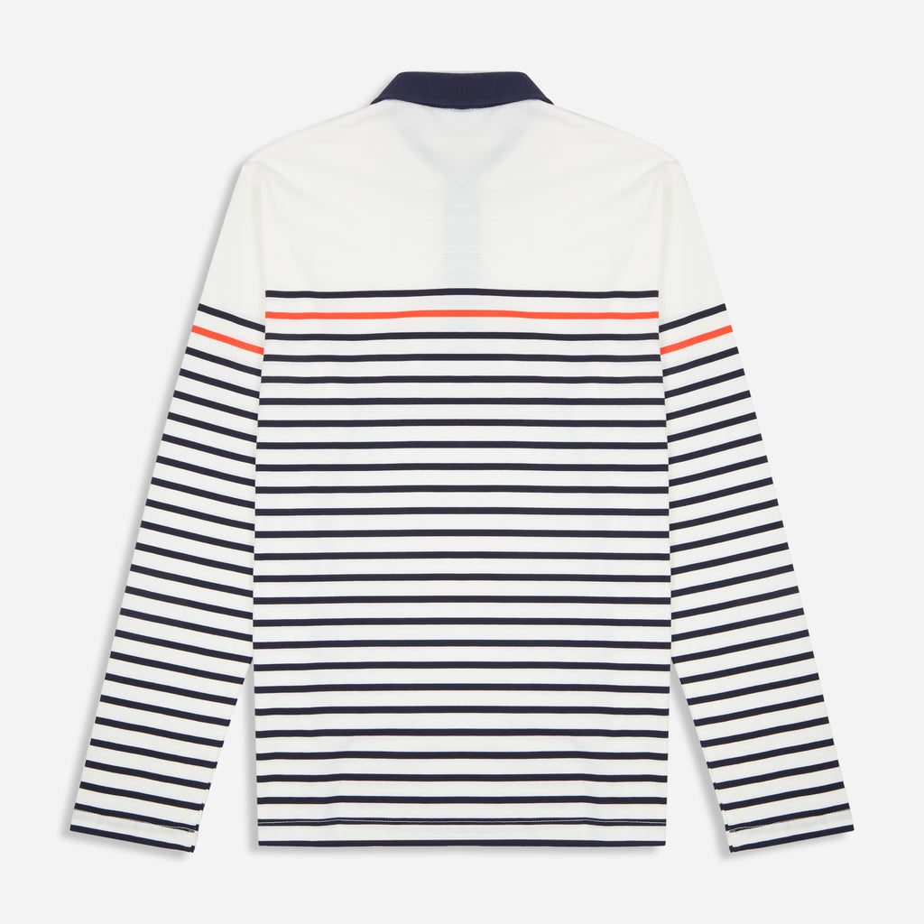 White Stripe Collar Tshirt