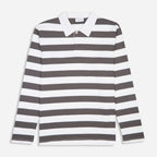 Off White & Grey Collar Tshirt