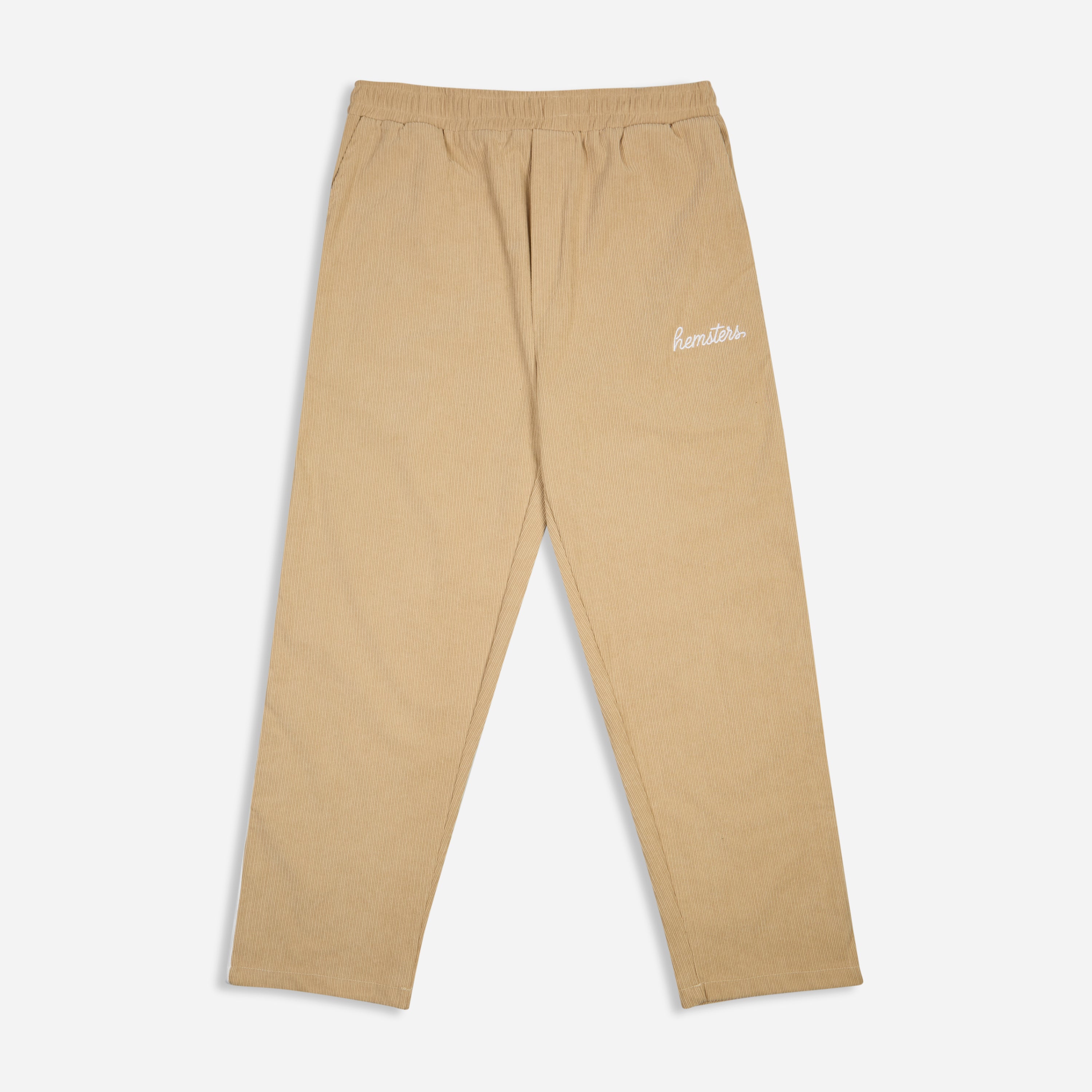 Beige Corduroy Pants For Mens