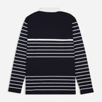 Navy Blue Stripe Collar Tshirt
