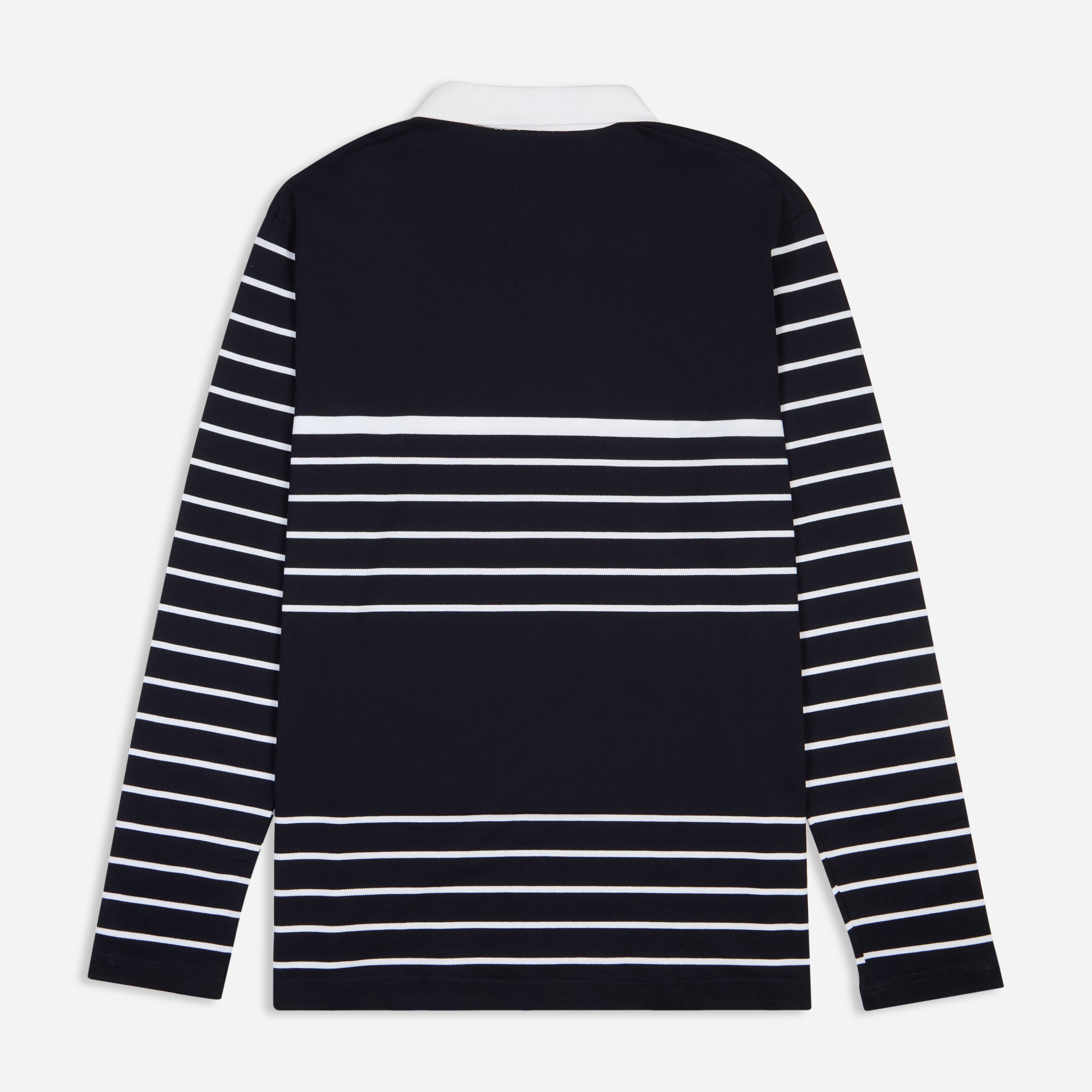 Navy Blue Stripe Collar Tshirt