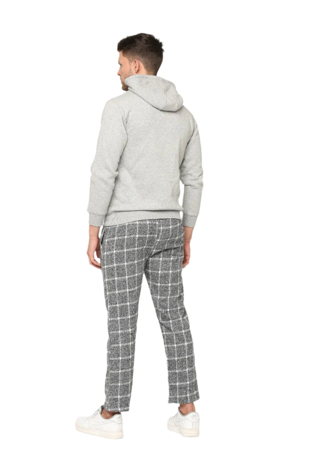 Hemsters Grey & White Checks Lounge Pant For Mens