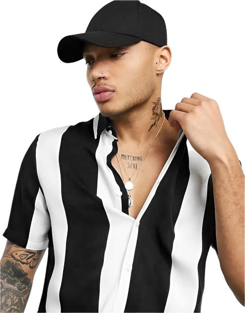 Hemsters black stripe shirt for mens