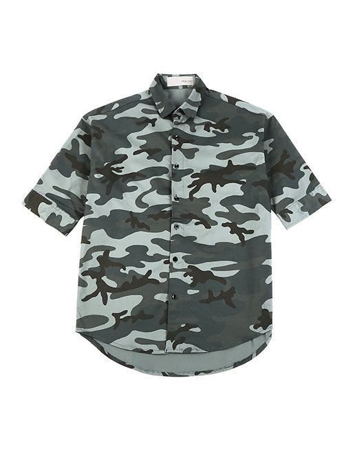Hemsters Camouflage Print Half Sleeve Shirt