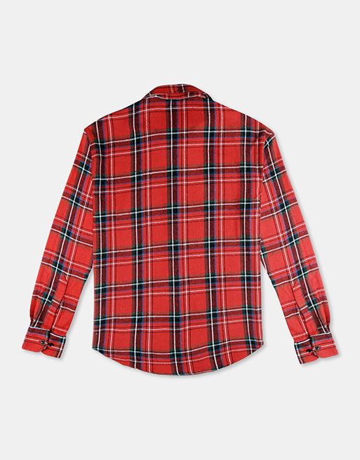 Hemsters Red Relaxed fit Checkered Shirt
