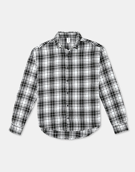 Hemsters Black And White Relaxed Fit Checkered Shirt